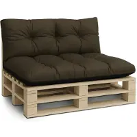 Amazinggirl Palletkussens Outdoor Kussen Zitkussen 120x80 cm - Kussens voor pallets Euopallets palletbank en palletmeubels palletkussens 120 x 80 Bruin