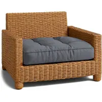 Amazinggirl Kussen Lounge Tuinmeubelen - Zitkussen 50x50 cm Rug Rattan Ideaal voor balkon terras loungeset buiten comfort vulling dik duurzaam Grafiet