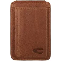 Camel active Leren kaarthoes Thunder Magnetic Flip Wallet Cognac bruine