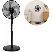 Kinzo Ventilator Staand - Ventilator - 3 Standen - Zwart