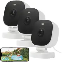 Zree 2K Bewakingscamera voor buiten, wifi-camera voor buitenbewaking, 360° PTZ-buitencamera met kleurennachtzicht, buitencamera voor PIR-bewegingsdetectie - 3PC
