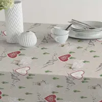 ANRO Tafelkleed Bergen Meerkleurig Ovaal 260x140cm Met sierband Afwasbaar Waterafstotend