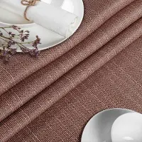 ANRO Tafelkleed Damast ornament Bruin 140x120cm Rechte rand Afwasbaar Waterafstotend Binnen & Buiten