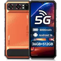 Oukitel WP68 Air Rugged Smartphone 5G - 6,88" 120Hz - 36GB RAM - 512GB ROM - 8000 mAh 45W - Gemini AI - Android 16 - NFC GPS - Oranje