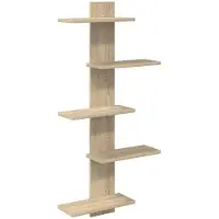 vidaXL Wandzwevend Plank Sonoma Eiken 48,5 x 15 x 101 cm Bewerkt hout