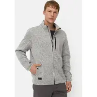 Camel active Fleecejas met hoge opstaande kraag - Maat menswear-L - Grijs