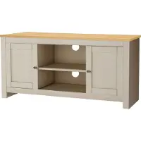 DOMUS Emerald|TV-meubel met 2 deuren in eikenlook en creme