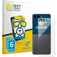 BROTECT Screenprotector 6 Stuks voor Samsung Galaxy Z Flip 8 (Achterkant) Beschermglas transparant