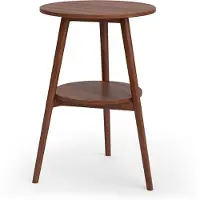 Vicco Salontafel Rondal, Walnoot, 38 x 38 cm