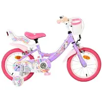 Volare Unicorn Kinderfiets - Meisjes - 14 inch - Paars - Twee Handremmen