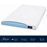 Nirwana bedden Nirwana Traagschuim Topdekmatras 100x210 - 6 cm - NASA Traagschuim - Ergonomische Ondersteuning - Luxe Afritsbare Hoes - Geproduceerd in Nederland