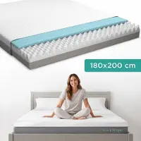 CozySense Premium Matras 180x200 cm – Tweepersoons – 3 Comfortlagen – Gel Traagschuim & Eierkistschuim – CertiPUR-US Schuim & OEKO-TEX Hoes – 20 cm Dik