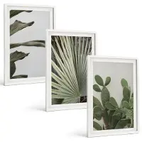 Tulup 3-Delige Schilderij Set - Bladeren van tropische planten in pastelkleuren - 40x60 - Wanddecoratie - Moderne Interieurdecoratie - Interieur Decoratie