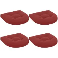 vidaXL 4-Piece Zitkussens 4 st 100% Polyester Wijnrood 40 x 40 x 5 cm