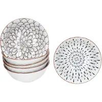 MamboCat 6-delige set YAMA serveerschaal Ø21cm blauw & wit 2 Motieven van steengoed – 24324720