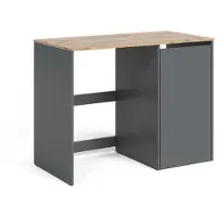 Vicco Wasmachinekast Viktor, Antraciet/Goudkleurig Eiken, 113.6 x 88.2 cm met spoelkast