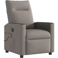 vidaXL Massagestoel verstelbaar stof taupe