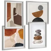 Tulup 4-Delige Schilderij Set - Abstracte schilderijen, moderne decoraties - 40 x 40 cm en 40 x 60 cm - Decoratieve Schilderijen - Wanddecoratie - Hal - Muurdecoratie