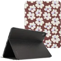 Selencia Vivid tablethoes voor de Apple iPad 11 (2025) 11 inch A16 / iPad 10 (2022) 10.9 inch - Choco Flower Pop