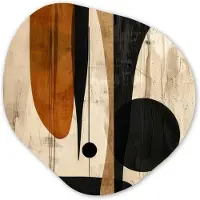 MuchoWow Organische wanddecoratie 90x90 cm - Organisch schilderij Abstract - Kunst - Vormen - Modern - Muurdecoratie woonkamer - Kamer decoratie - Schilderijen - Muurcirkel aesthetic