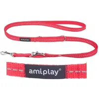 Amiplay Reflective 6-in-1 Verstelbare Hondenlijn Rood 100-200cm