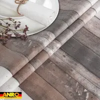 ANRO Tafelkleed Houtlook Meerkleurig Ovaal 240x140cm Rechte rand Afwasbaar Waterafstotend