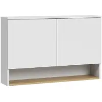 Vicco Badkamerkast Viktor, Wit/Artisanaal eiken, 93.6 x 60 cm met 2 deuren