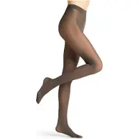 Falke Matt Deluxe eenkleurig materiaal transparant 30 DEN panty dames grijs - maat S