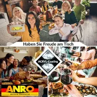 ANRO Tafelkleed Effen linnenlook Meerkleurig 300x140cm Rechte rand Afwasbaar Waterafstotend