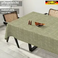 ANRO Tafelkleed Effen linnenlook Meerkleurig 140x100cm Met sierband Afwasbaar Waterafstotend