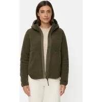 Camel active Teddyjack met warm gevoerde zakken - Maat womenswear-40 - Donkergroen
