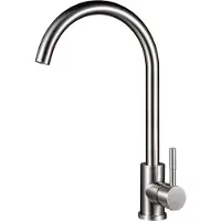 Diamond Line Eva - Keukenkraan - Glans Chroom - 1 Greeps - Draaibare Uitloop