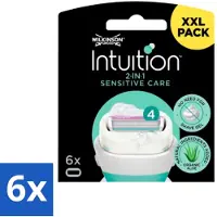 Wilkinson 6 x Wilkinson Intuition - Navulmesjes - 2 in 1 Sensitive Care - Voor Gevoelige Huid - 6 mesjes - Scheermesjes - Gevoelige Huid - Wilkinson Intuition - Scheermesjes Navulling - Scheermesjes 2 In 1
