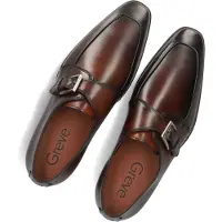 Greve Heren Nette Schoenen Gouda 05 - Cognac - Maat 44