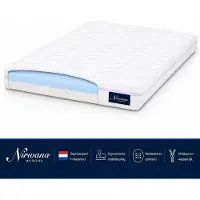 Nirwana bedden Nirwana Flip Topdekmatras 140x200 - 10 cm - Traagschuim & Koudschuim - Twee Hardheden - Ergonomische Ondersteuning - Luxe Afritsbare Hoes - Geproduceerd in Nederland