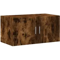 vidaXL Wandkast 80x42,5x40 cm bewerkt hout gerookt eikenkleurig