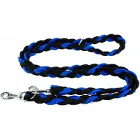 Champion Gevlochten Hondensnoer 2.5m Verstelbaar Zwart Blauw