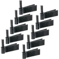 Alberts 863920 Klem voor inmetselen | F-wandhaak | zwarte dompellak | doornmaat Ø16 mm | 105 x 40 mm | Set van 10