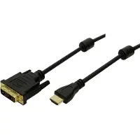 Logilink CH0015 HDMI-kabel HDMI / DVI Adapterkabel HDMI-A-stekker, DVI-D 18+1-polige stekker 5.00 m Zwart