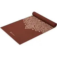 Gaiam - Sundial Flower Yoga Mat 5 mm Classic Printed - Yogamat 61 x 173 x 0,5 cm, bruin