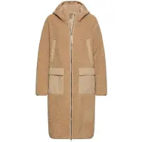 Camel active Teddymantel met 2-wegs rits - Maat womenswear-46 - Zand