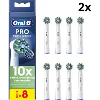 Oral-B Oral B PRO Cross Action Opzetborstels Wit - 2 x 8 stuks