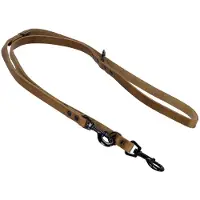 Adori Dresseerlijn Vetleder Met Print - Riem - 200x1.8 cm Olijfgroen