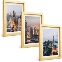 Tulup 4-Delige Schilderij Set - Stadsgezichten 's nachts met wolkenkrabbers en verlichting - 20 x 30 cm - Wanddecoratie - Moderne Interieurdecoratie - Moderne Wanddecoratie