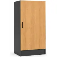 VCM Mehrzweckschrank mit 1 Drehtür, H. 114 x B. 52 x T. 32 cm, Wohnzimmerschrank, Büroschrank und Aufbewahrungsschrank mit 3 Fächer - Dilos