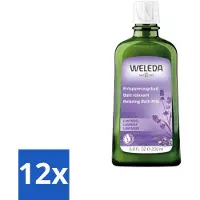 Weleda 12 x - Ontspanningsbadmelk - Lavendel - 200 ml - Lavendel Badmelk - Ontspanningsbad - Aromatherapie - Natuurlijke Badproducten -