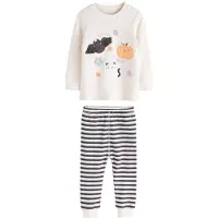 Next - Meisjes - Behaaglijke pyjama met Halloween-figuurtjes - Wit