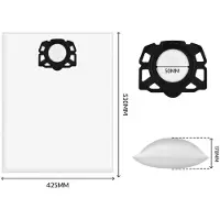 AreoSe - Stofzuigerzakken voor Karcher WD4 WD5 WD6 - 15 stuks