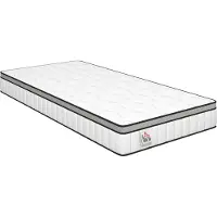 HOMCOM Matras - Gebreide jacquardstof, traagschuim - 190 x 90 x 20 cm - Wit