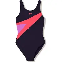 Speedo - Kid's Hyperboom Butterfly Back Swimsuit - Badpak 128, blauw
